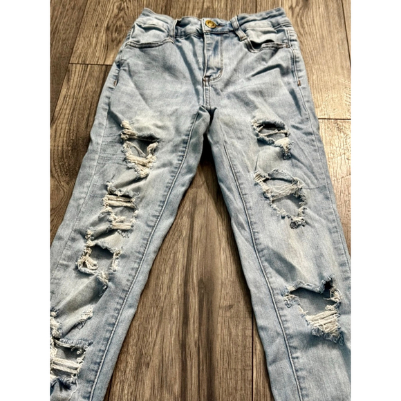 Rue21 Denim - Rue 21 Size 0 High Rise Ankle Jeggings Light Wash Holy Jeans